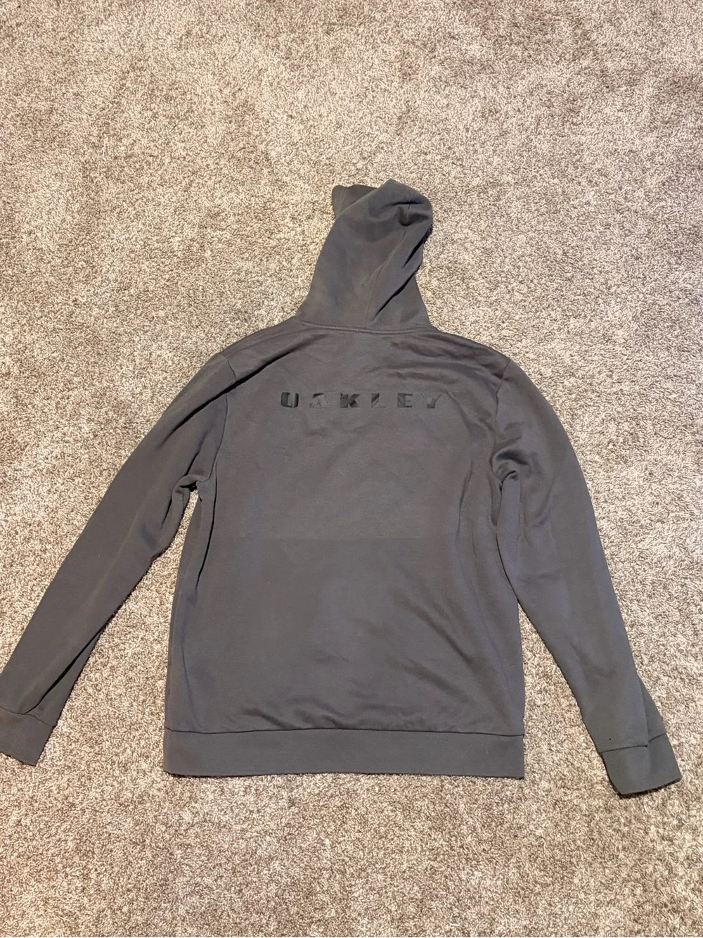 Oakley Charcoal Hooded Sweatshirt with Chest Stripe